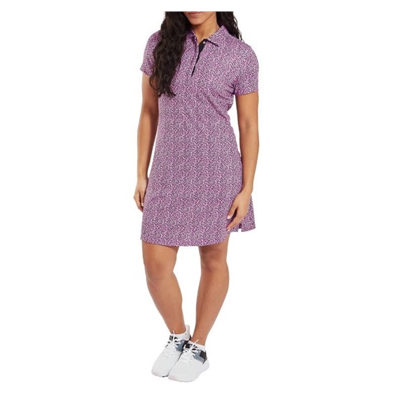 FootJoy Animal Print golfové šaty, růžovo/černé