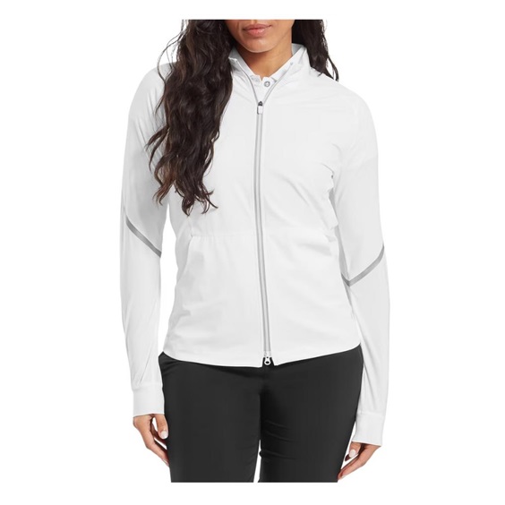 FootJoy TempoSeries Full-Zip dámská bunda, bílo/šedá