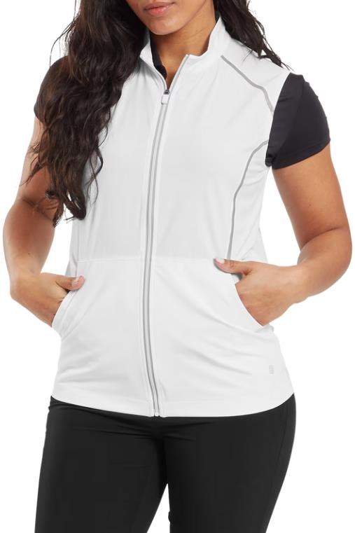 FootJoy TempoSeries Full-Zip dámská vesta, bílo/stříbrná