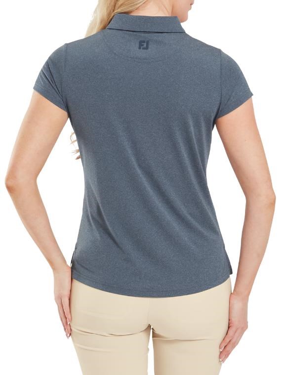 FootJoy Cap Sleeve Lisle dámské polo, heather navy