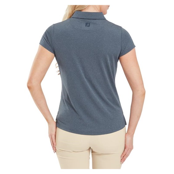 FootJoy Cap Sleeve Lisle dámské polo, heather navy