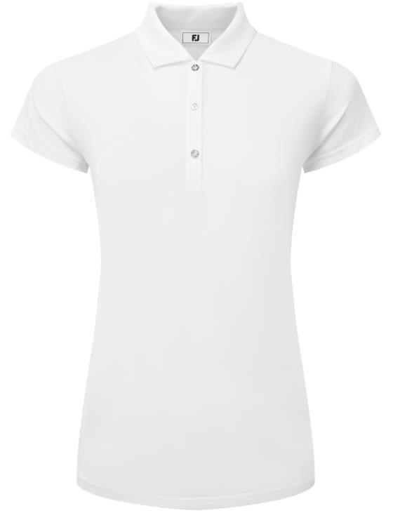 FootJoy Cap Sleeve Lisle dámské polo, bílé