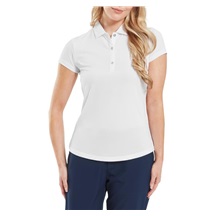 FootJoy Cap Sleeve Lisle dámské polo, bílé