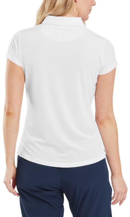 FootJoy Cap Sleeve Lisle dámské polo, bílé