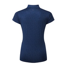 FootJoy Painted Floral Cap Sleeve Lisle dámské polo, tmavě modré
