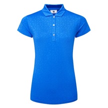 FootJoy Painted Floral Cap Sleeve Lisle dámské polo, modré