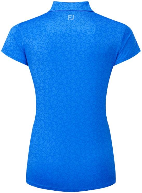 FootJoy Painted Floral Cap Sleeve Lisle dámské polo, modré