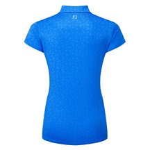 FootJoy Painted Floral Cap Sleeve Lisle dámské polo, modré
