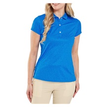 FootJoy Painted Floral Cap Sleeve Lisle dámské polo, modré