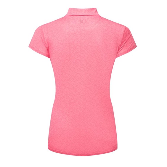 FootJoy Painted Floral Cap Sleeve Lisle dámské polo, růžové