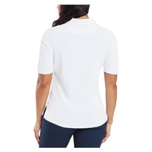 FootJoy Half Sleeve Ruched Lisle dámské polo, bílé