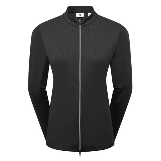 FootJoy Full-Zip Debossed Midlayer dámská mikina, černá