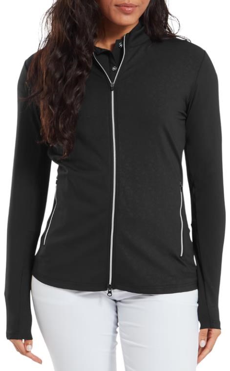 FootJoy Full-Zip Debossed Midlayer dámská mikina, černá