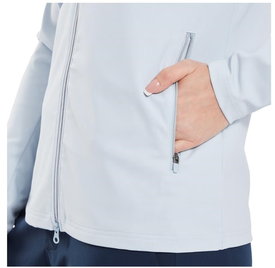 FootJoy Full-Zip Debossed Midlayer dámská mikina, skyway