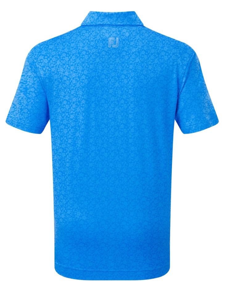 Footjoy Painted Floral Lisle dětské polo, cobalt