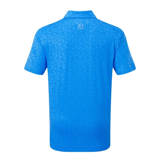 Footjoy Painted Floral Lisle dětské polo, cobalt