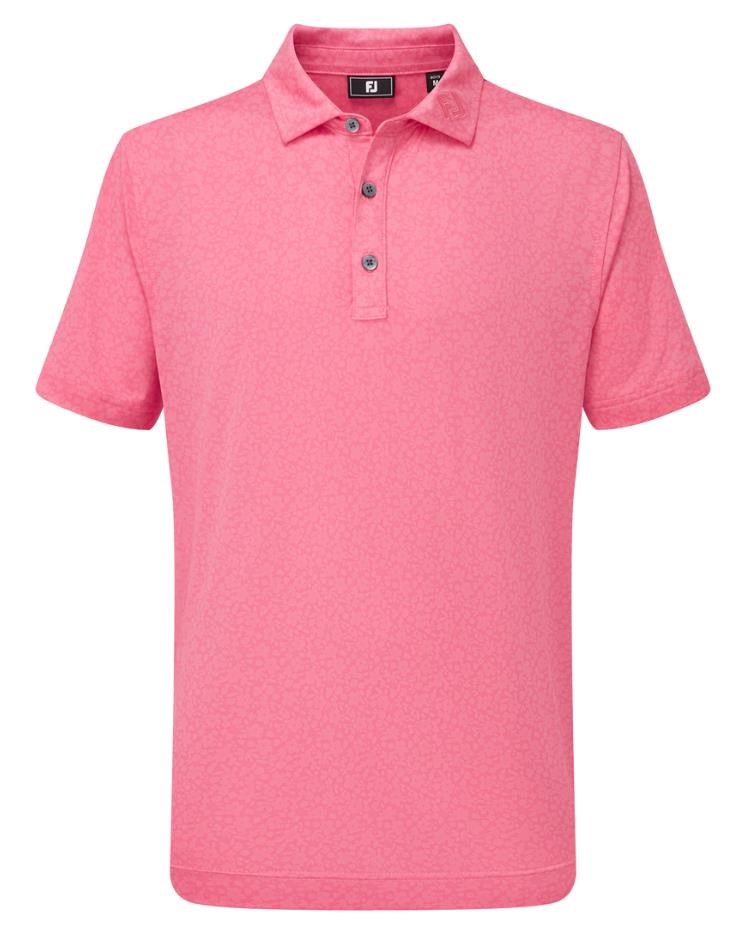 Footjoy Painted Floral Lisle dětské polo, růžové