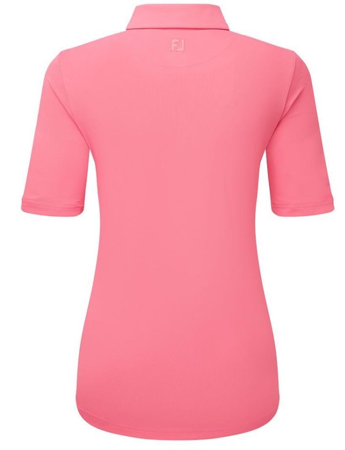 FootJoy Half Sleeve Ruched Lisle dámské polo, růžové