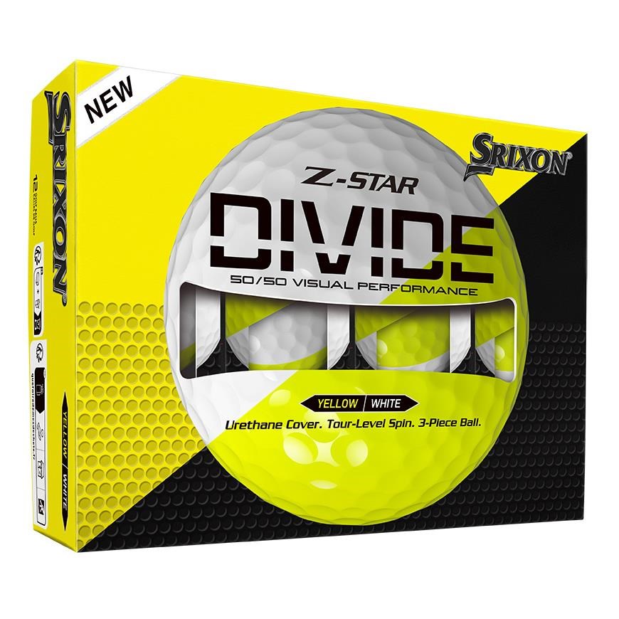 Srixon Z-Star DIVIDE golfové míčky, bílo/žluté