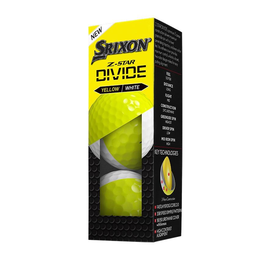 Srixon Z-Star DIVIDE golfové míčky, bílo/žluté