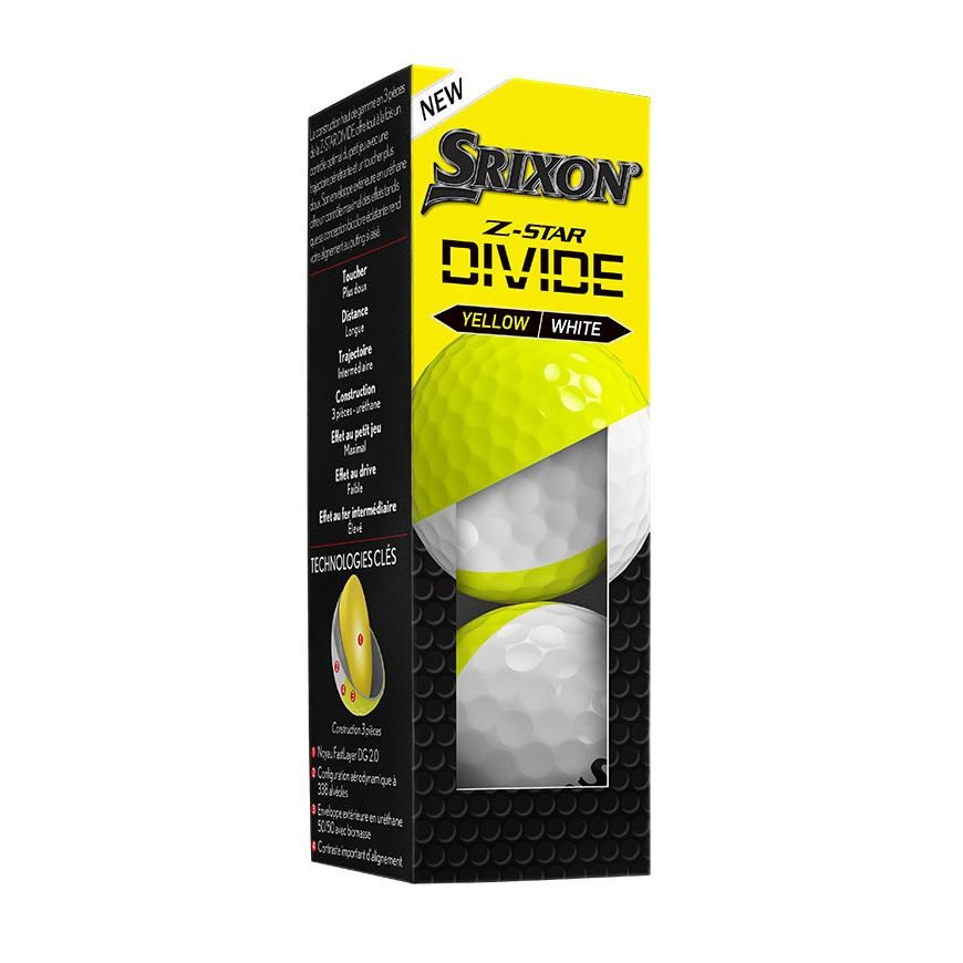 Srixon Z-Star DIVIDE golfové míčky, bílo/žluté