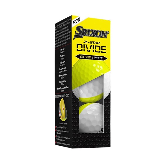 Srixon Z-Star DIVIDE golfové míčky, bílo/žluté