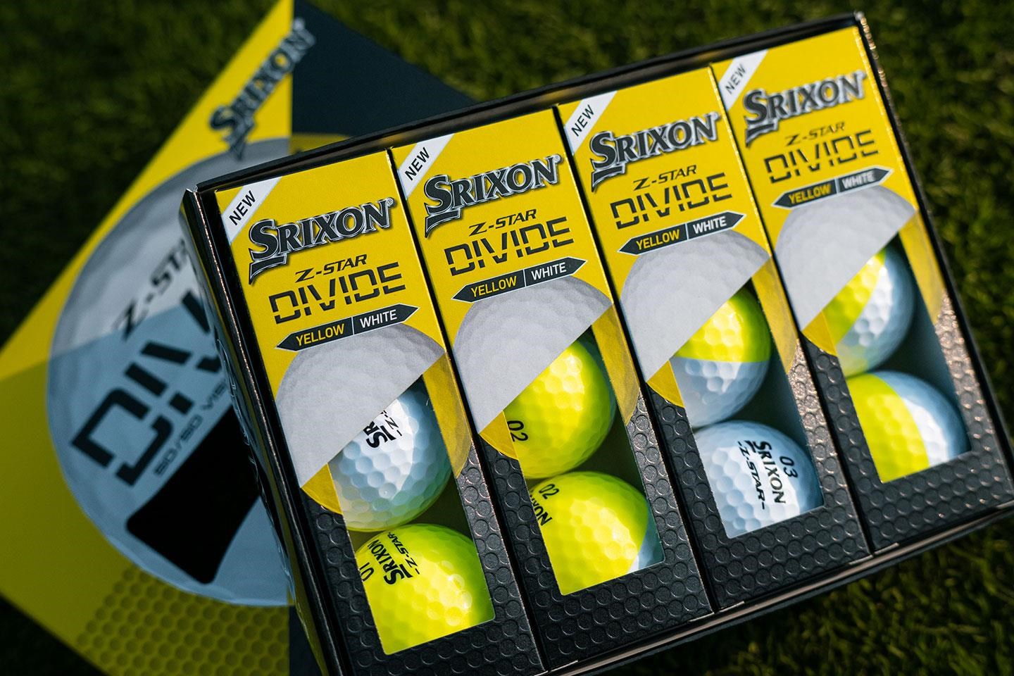 Srixon Z-Star DIVIDE golfové míčky, bílo/žluté