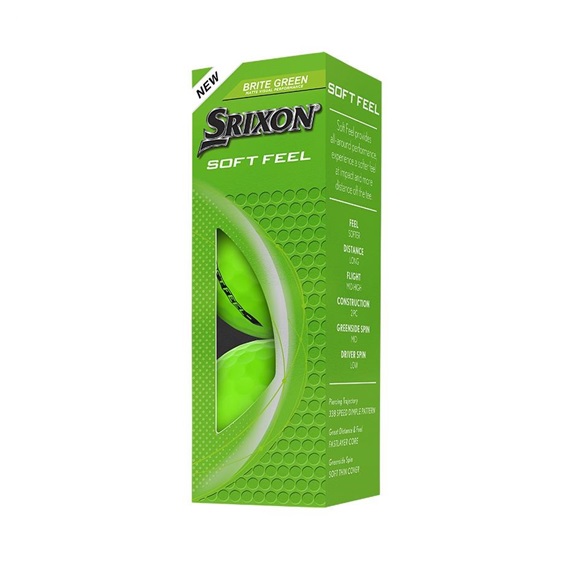 Srixon Soft Feel Brite golfové míčky, zelené