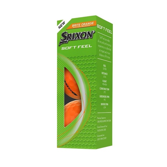 Srixon Soft Feel Brite golfové míčky, oranžová