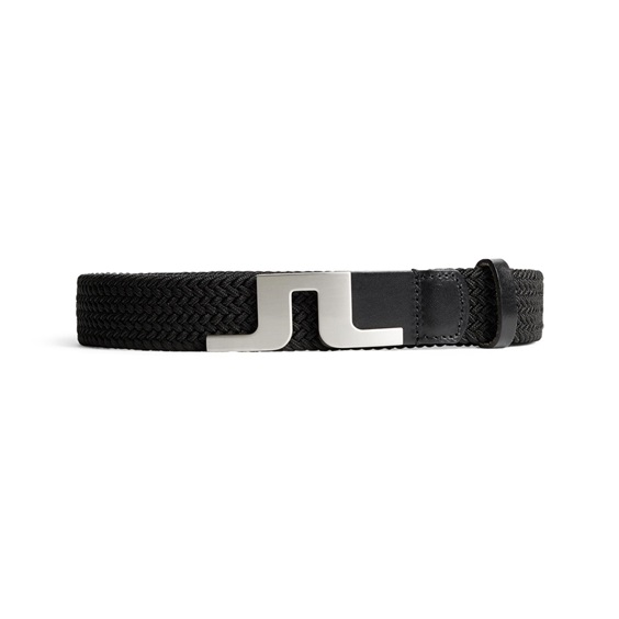 J.Lindeberg Berry Elastic pánský opasek, černý