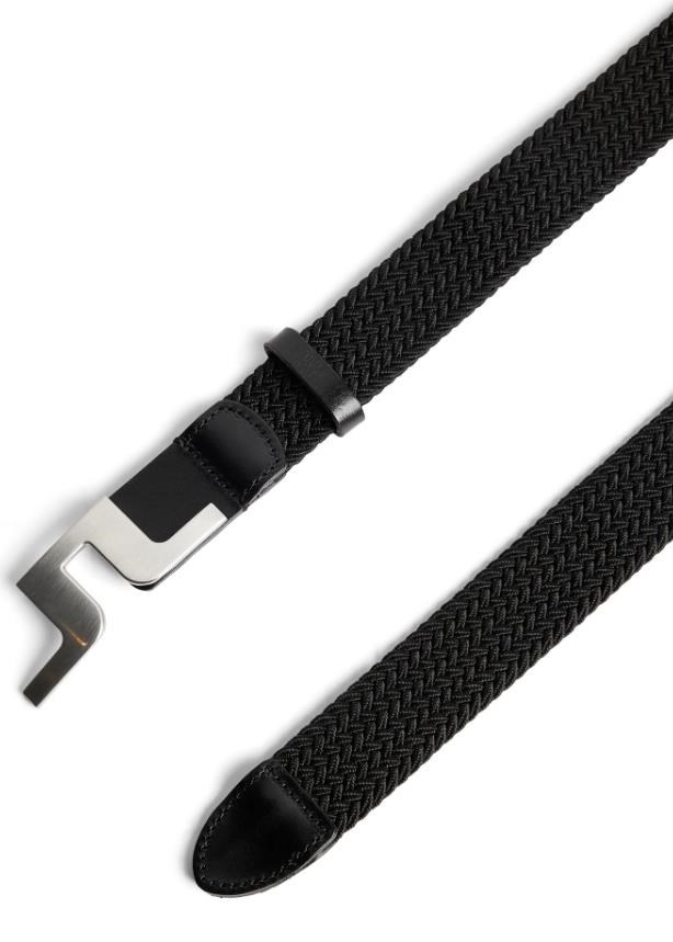 J.Lindeberg Berry Elastic pánský opasek, černý