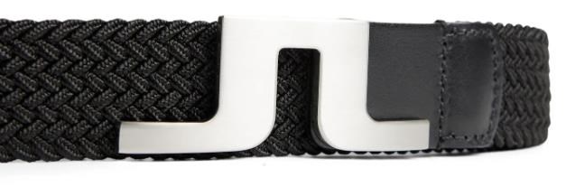 J.Lindeberg Berry Elastic pánský opasek, černý