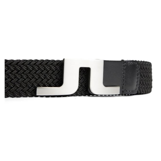 J.Lindeberg Berry Elastic pánský opasek, černý