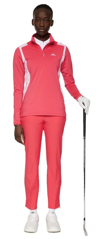 J.Lindeberg Mae Quarter Zip Mid layer dámská mikina, azalea
