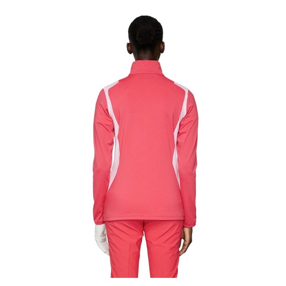 J.Lindeberg Mae Quarter Zip Mid layer dámská mikina, azalea