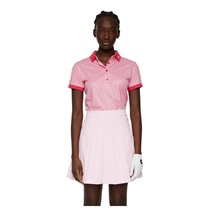 J.Lindeberg Tour Tech Print dámské polo, tour geo pink