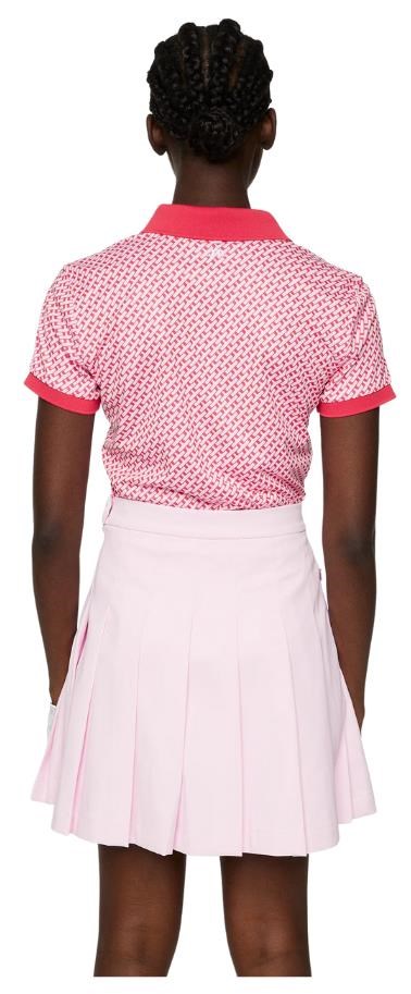 J.Lindeberg Tour Tech Print dámské polo, tour geo pink