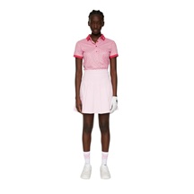 J.Lindeberg Tour Tech Print dámské polo, tour geo pink