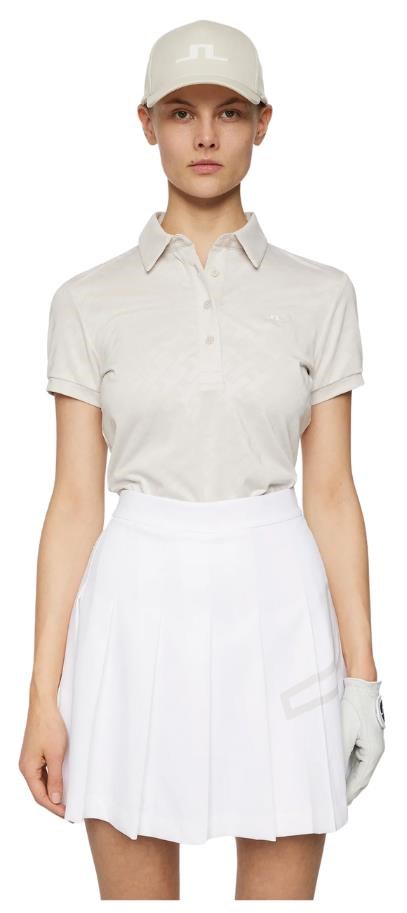 J.Lindeberg Alaya Jacquard dámské polo, moonbeam