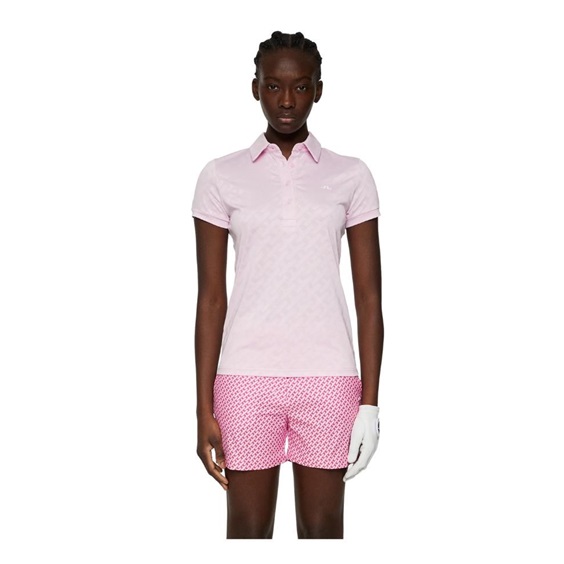 J.Lindeberg Alaya Jacquard dámské polo, růžové