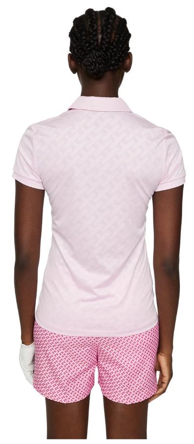 J.Lindeberg Alaya Jacquard dámské polo, růžové