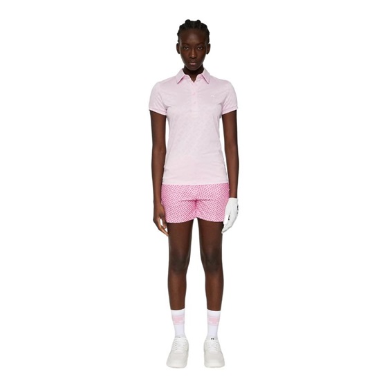 J.Lindeberg Alaya Jacquard dámské polo, růžové