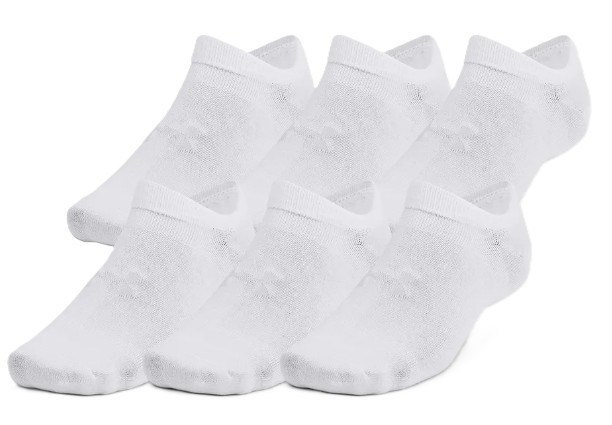 Under Armour Essential No Show unisex ponožky, 6párů, bílé