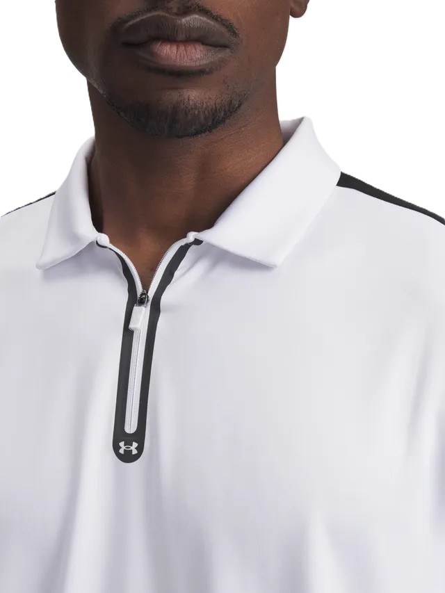 Under Armour Drive Zip pánské polo, bílé