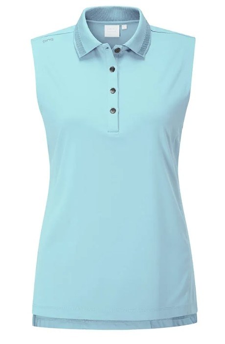 Ping Solene sleeveless dámské polo bez rukávů, modré