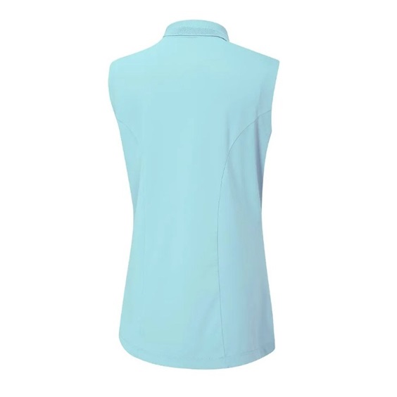 Ping Solene sleeveless dámské polo bez rukávů, modré