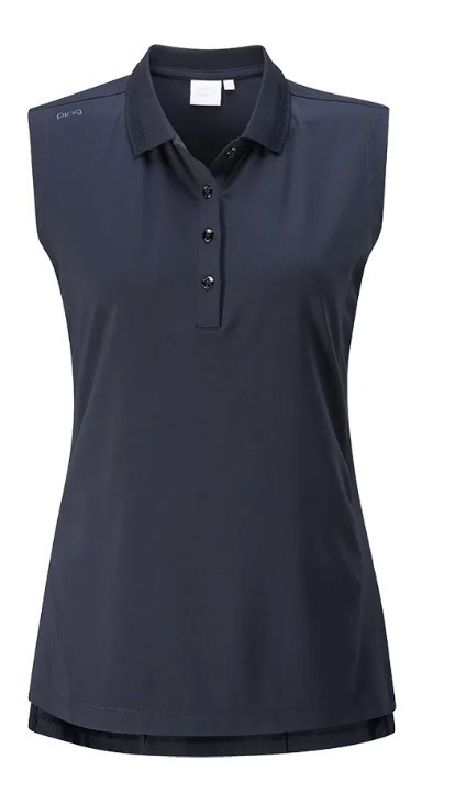 Ping Solene sleeveless dámské polo bez rukávů, tmavě modré