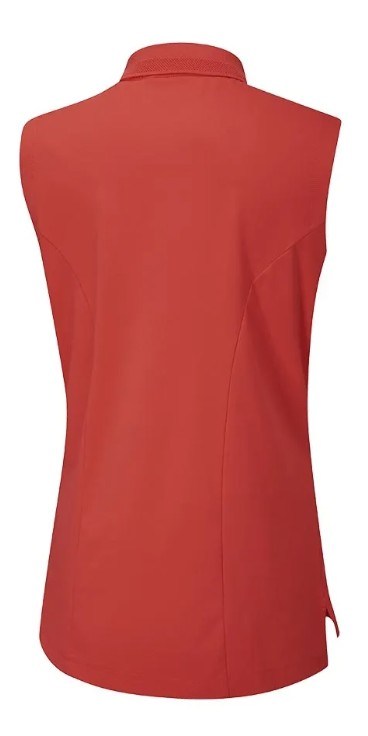 Ping Solene sleeveless dámské polo bez rukávů, červené