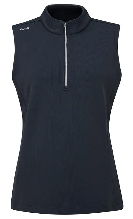 Ping Lyla half zip dámská vesta, tmavě modrá