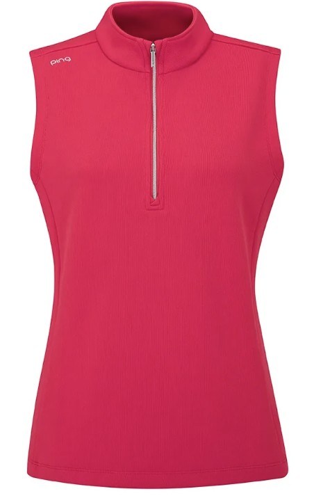 Ping Lyla half zip dámská vesta, červená